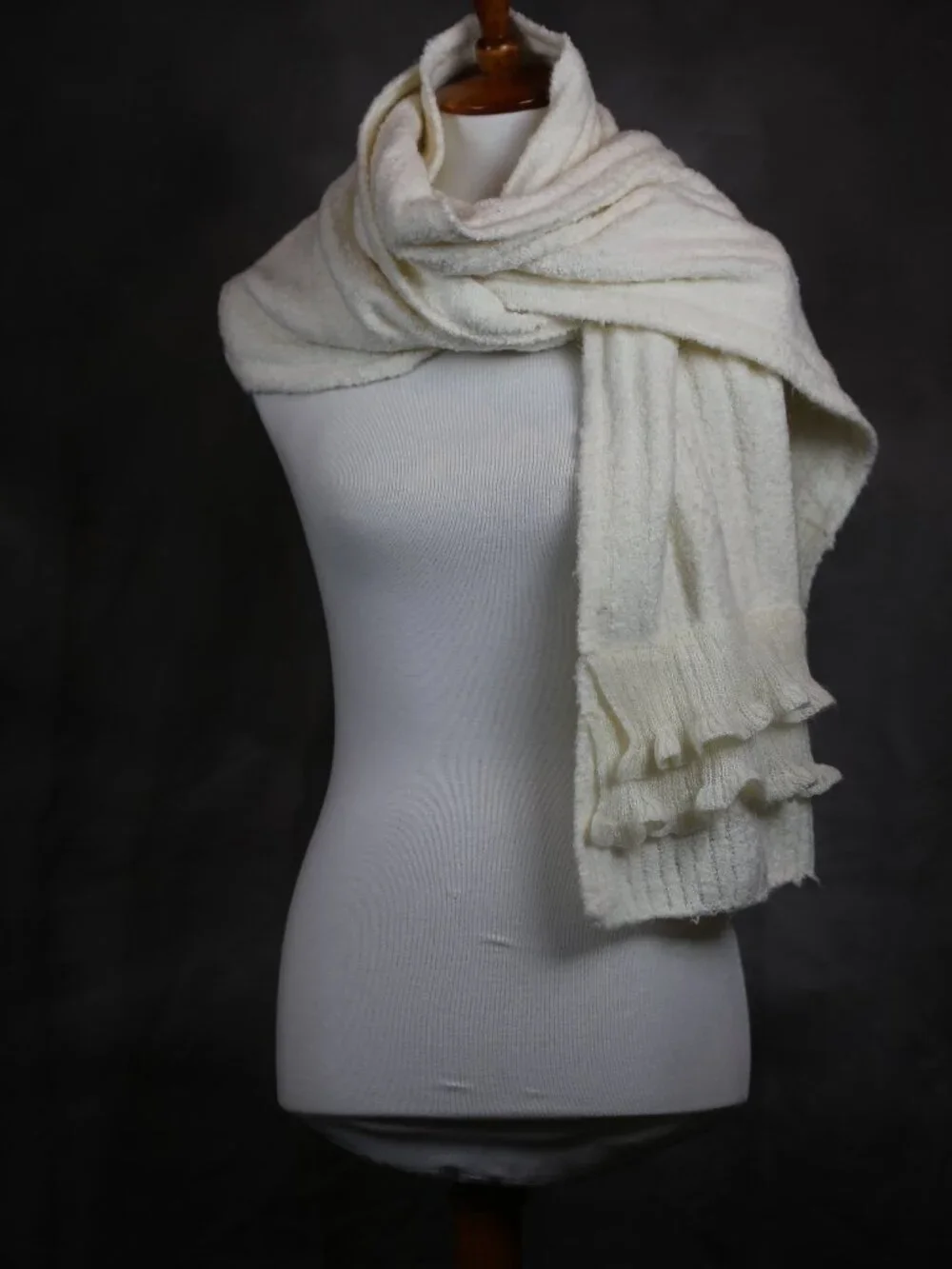 Moda International Cozy Cream Knit Scarf